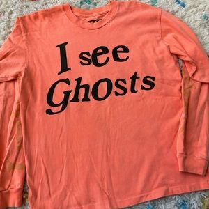 Cactus Plant Flea Market x Kids See Ghosts Long Sleeve Tee in Neon